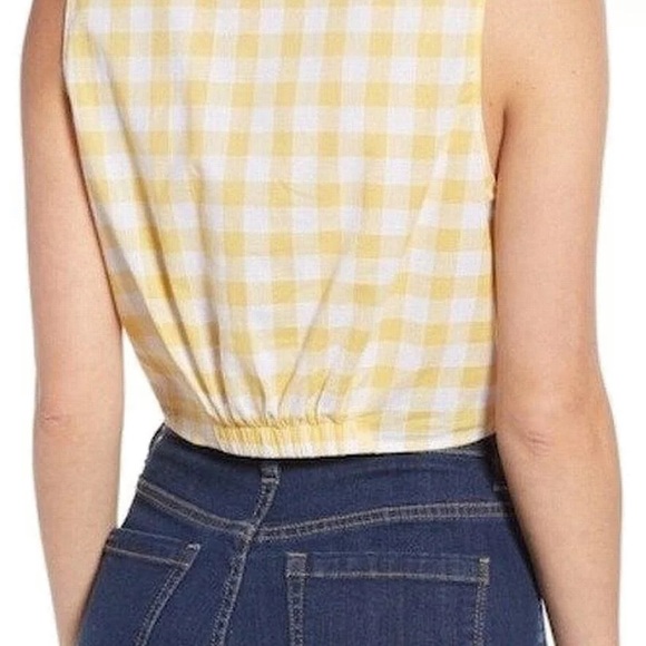 Lush Checkered Tie Front Top • Size M - Picture 2 of 6